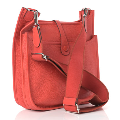 Hermes Taurillon Clemence Evelyne III PM Rouge Pivoine 2 of 9
