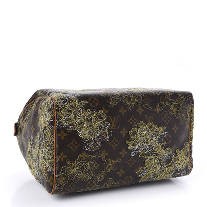 Louis Vuitton Monogram Dentelle Speedy 30 Gold 4 of 10