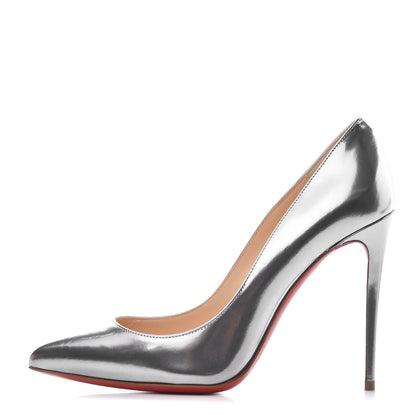 Christian Louboutin Pigalle Follies 100 Pumps 36.5 Antispecchio Silver 1 of 8