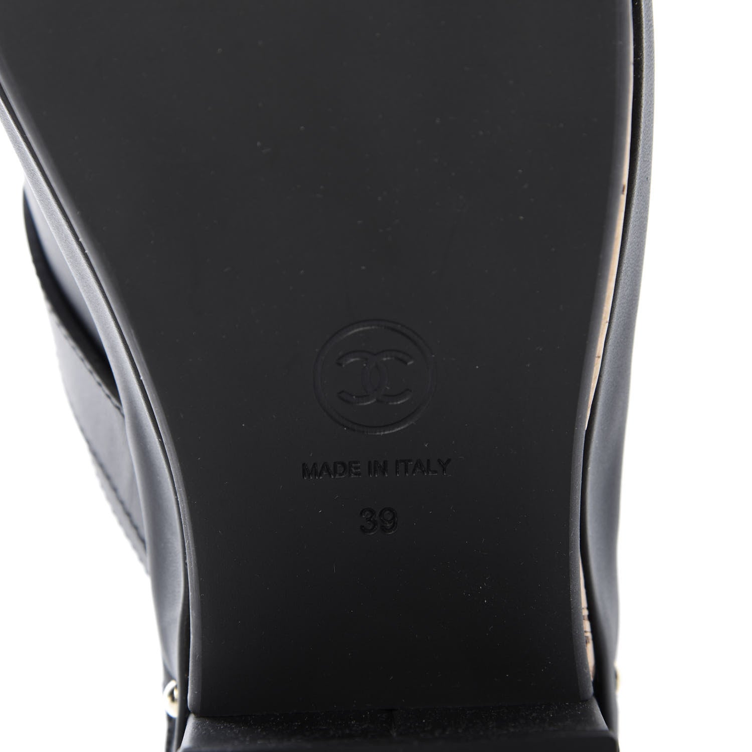 Chanel Calfskin CC Turn Lock Clog 39 Black 8 of 9