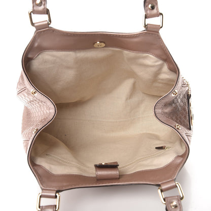 Gucci Metallic Microguccissima Medium Sukey Tote Dark Cipria 5 of 11