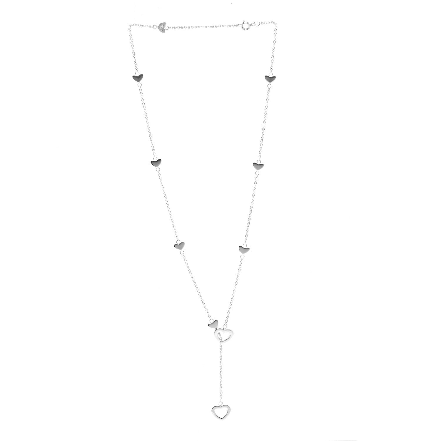 Tiffany Sterling Silver Heart Lariat Necklace 4 of 6