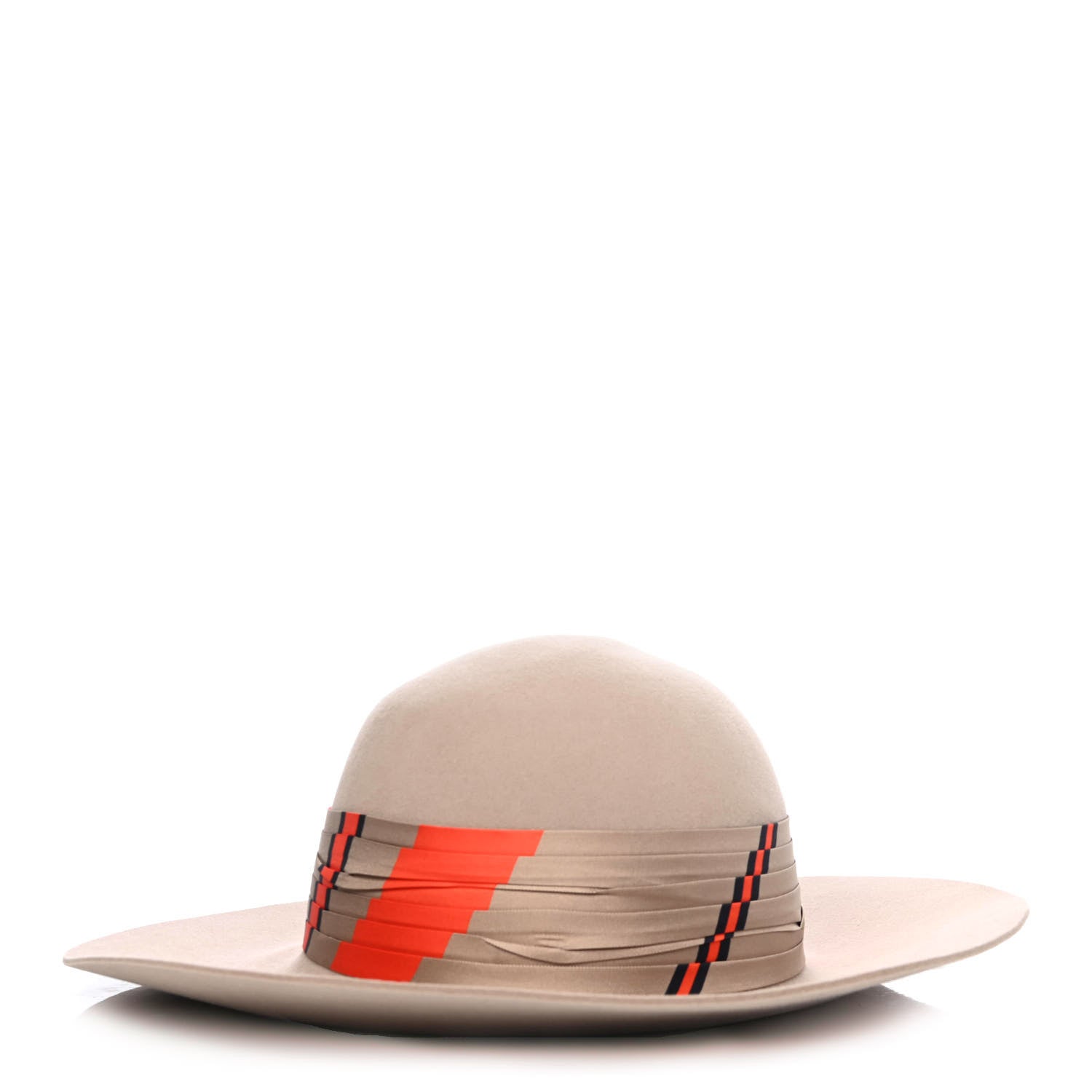 Hermes Feutre Chapeau Scarlet Hat 57 Marron Glace Orange 1 of 4