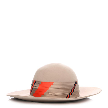 Hermes Feutre Chapeau Scarlet Hat 57 Marron Glace Orange 1 of 4