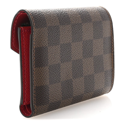 Louis Vuitton Damier Ebene Victorine Wallet Red 3 of 7