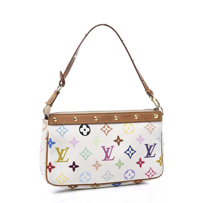 Louis Vuitton Monogram Multicolor Pochette Accessories White 2 of 10