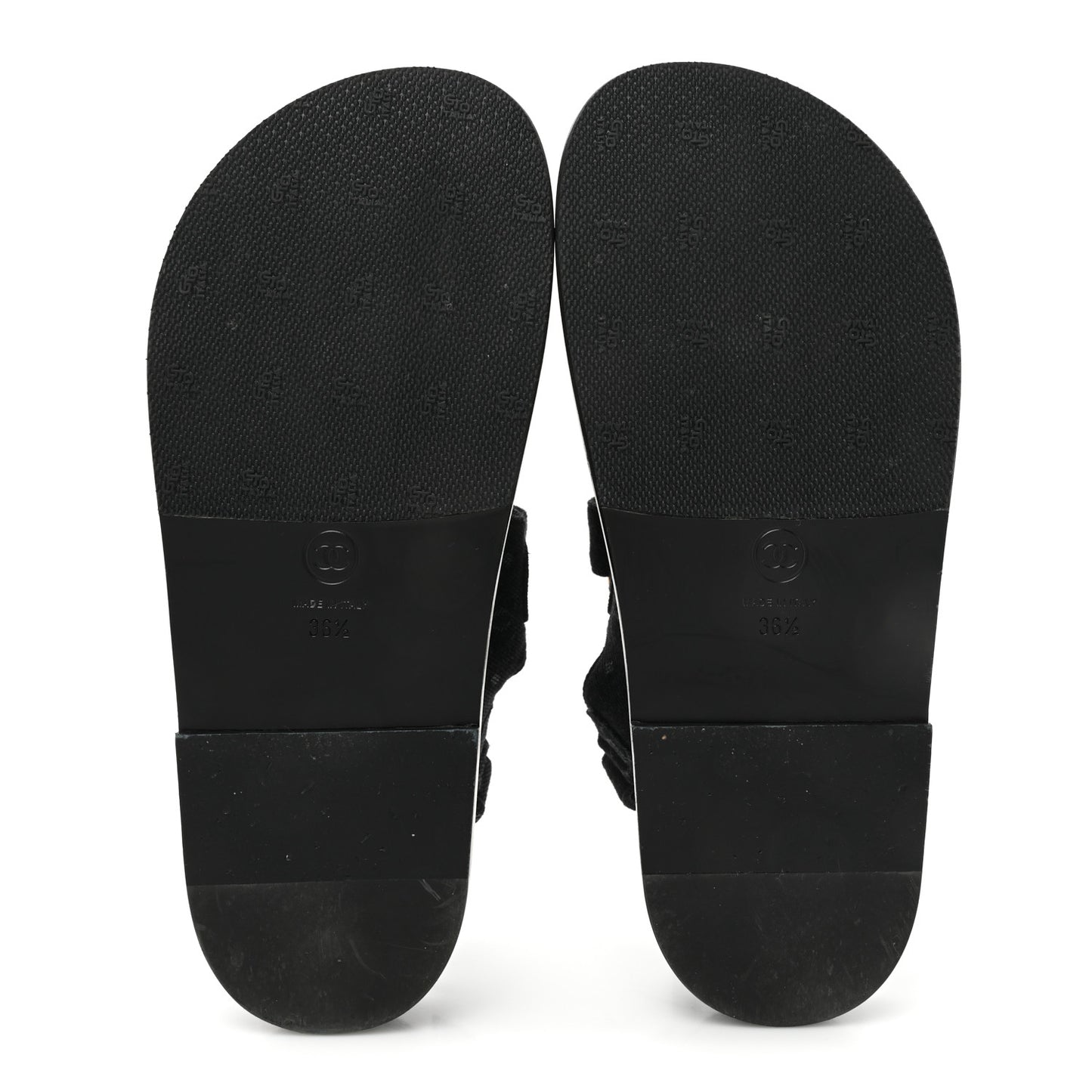 Denim Printed Dad Sandals 36.5 Black
