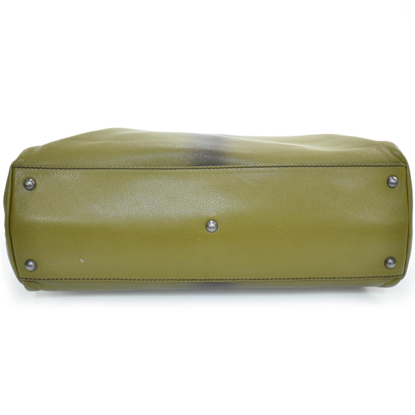Goatskin Large Peekaboo Iconic Satchel Olive