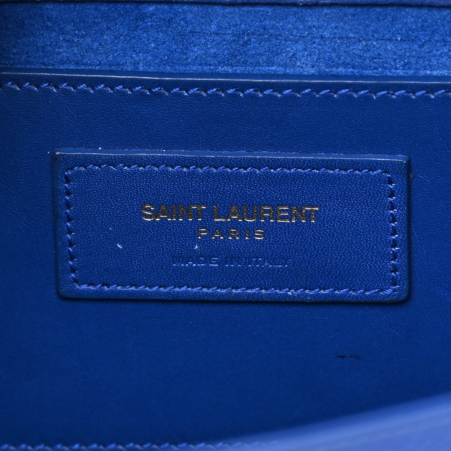 Smooth Calfskin Medium Classic Monogram Kate Tassel Satchel Royal Blue