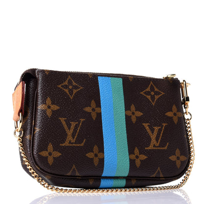 Louis Vuitton Monogram My LV Heritage Mini Pochette Accessories Vert Clair Blue Clair 3 of 8