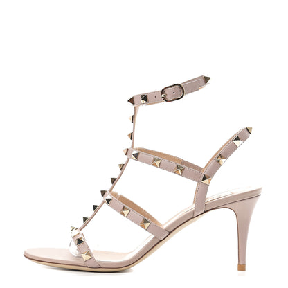 Valentino Garavani Nappa Rockstud Gladiator 70mm Sandals 38 Poudre 1 of 8