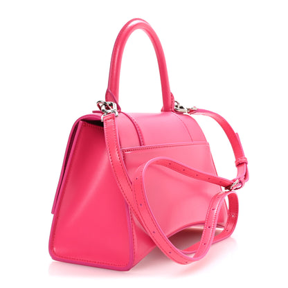 Balenciaga Shiny Box Calfskin Small Hourglass Top Handle Bag Acid Fuchsia 3 of 10