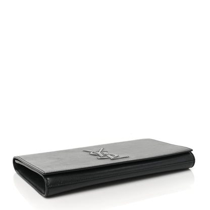 Saint Laurent Calfskin Monogram Large Belle De Jour Clutch Black 4 of 8
