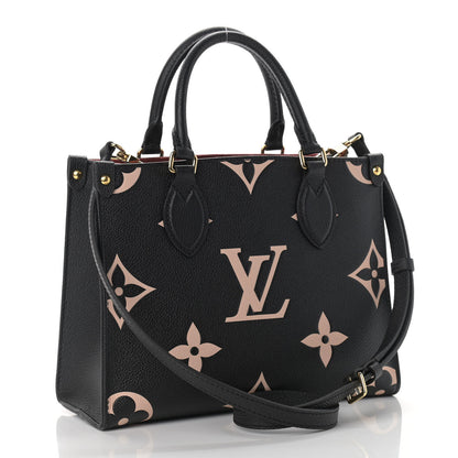 Louis Vuitton Empreinte Monogram Giant Onthego PM Black Beige 3 of 9