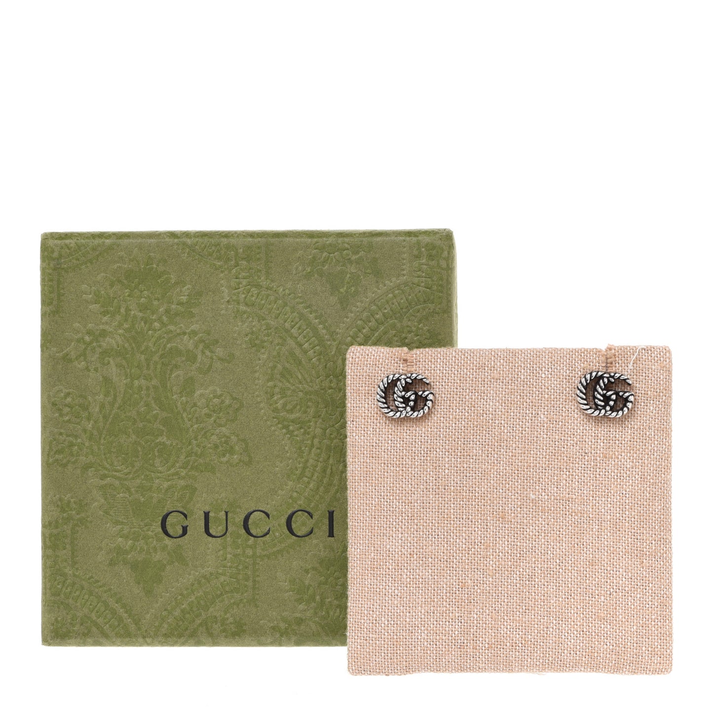 Sterling Silver Torchon Double G Earrings
