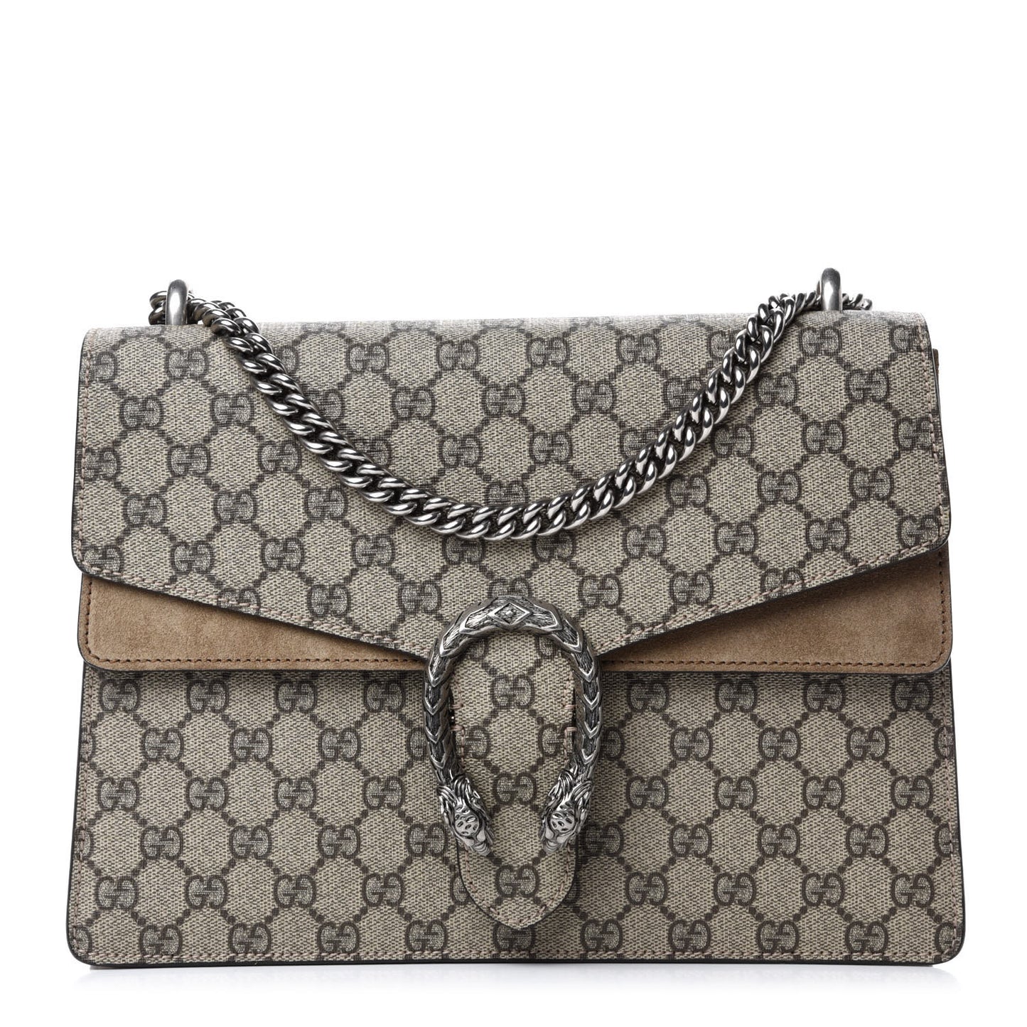 GG Supreme Monogram Medium Dionysus Shoulder Bag Taupe