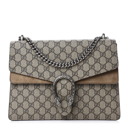 Gucci GG Supreme Monogram Medium Dionysus Shoulder Bag Taupe 1 of 10