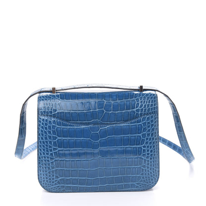 Hermes Shiny Alligator Constance 18 Mykonos 4 of 18
