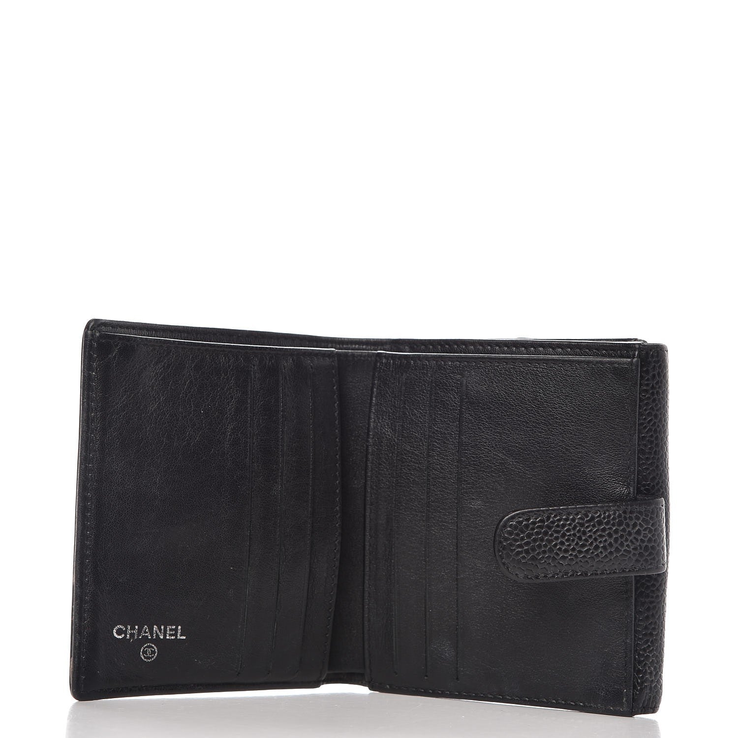 Chanel Caviar Timeless CC Compact French Wallet Black 5 of 15