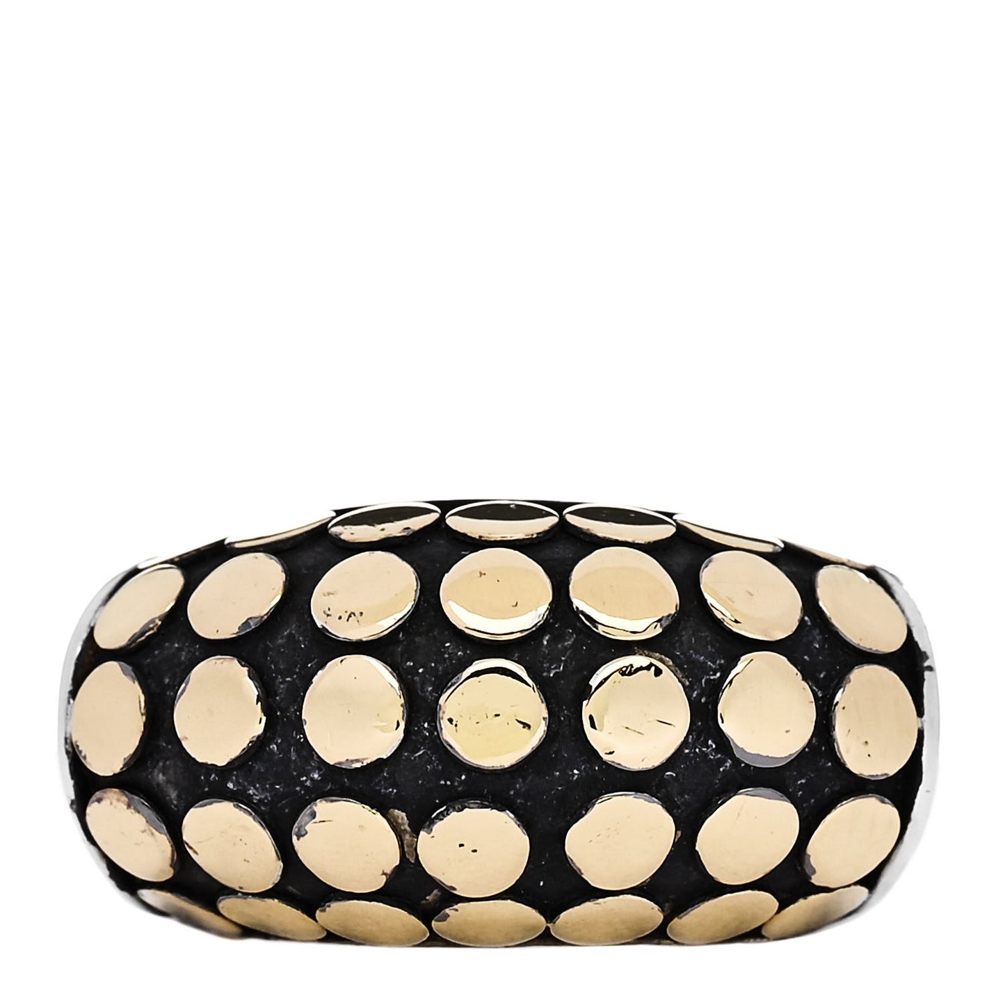 Sterling Silver 18K Yellow Gold Dot Ring 53 6.25