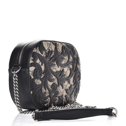 Gucci GG Supreme Monogram Arabesque Mini Chain Shoulder Bag Beige Black 3 of 7