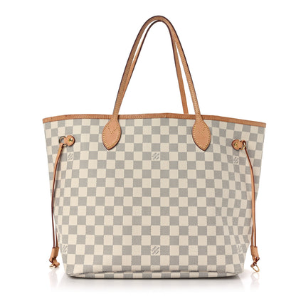 Louis Vuitton Damier Azur Neo Neverfull MM Rose Ballerine 3 of 9