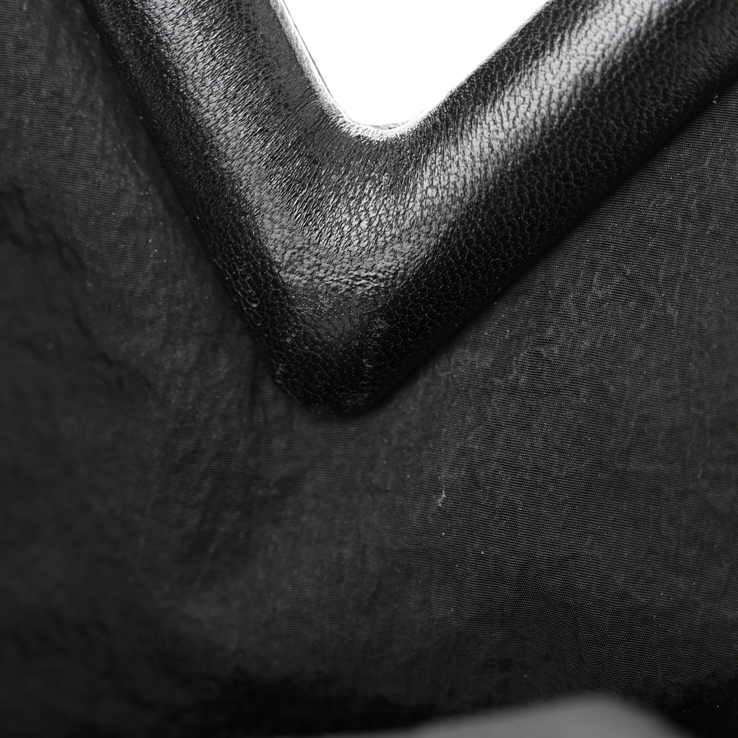 Lambskin Knit Small The Point Triangle Bag Black