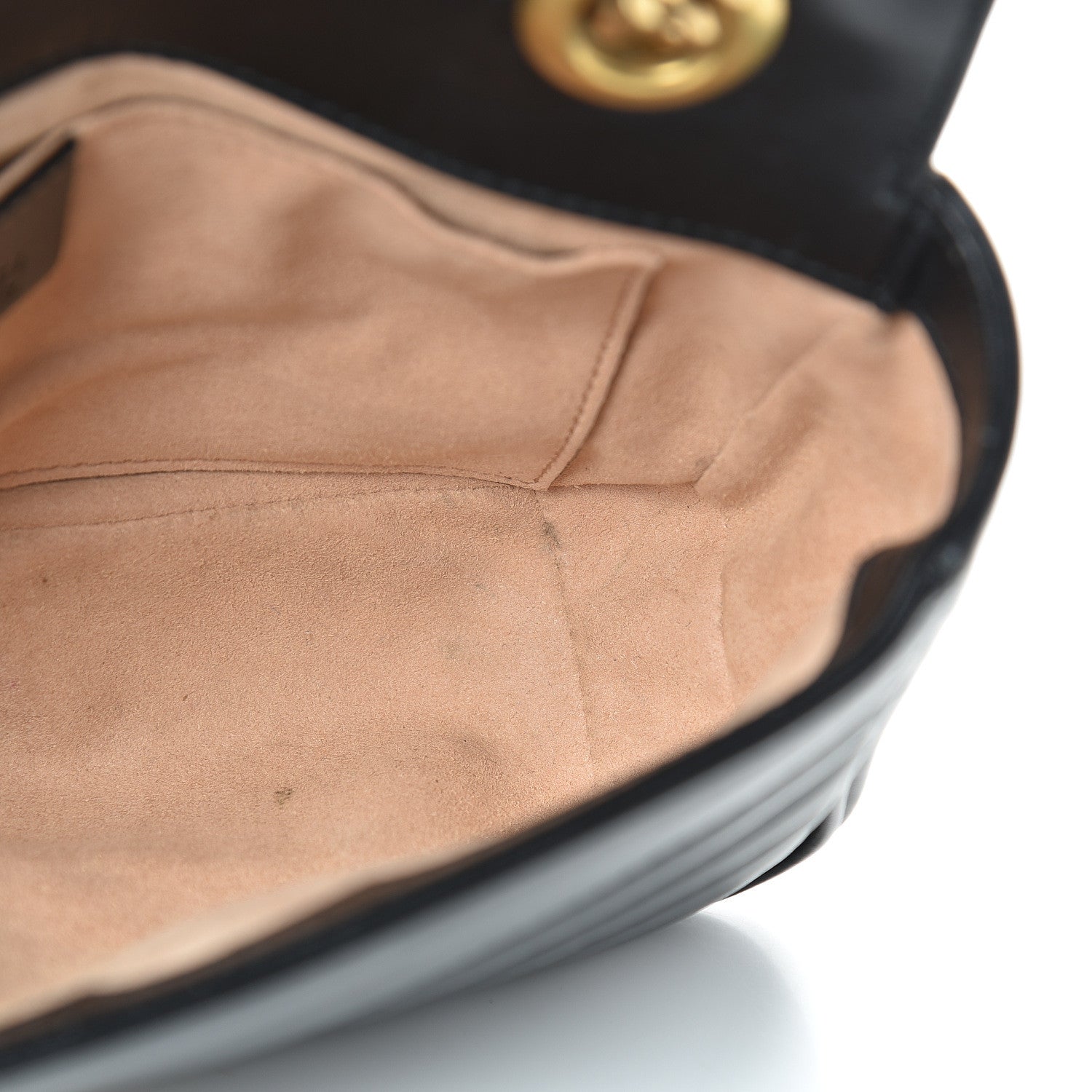 Gucci Calfskin Matelasse Mini GG Marmont Shoulder Bag Black 10 of 14