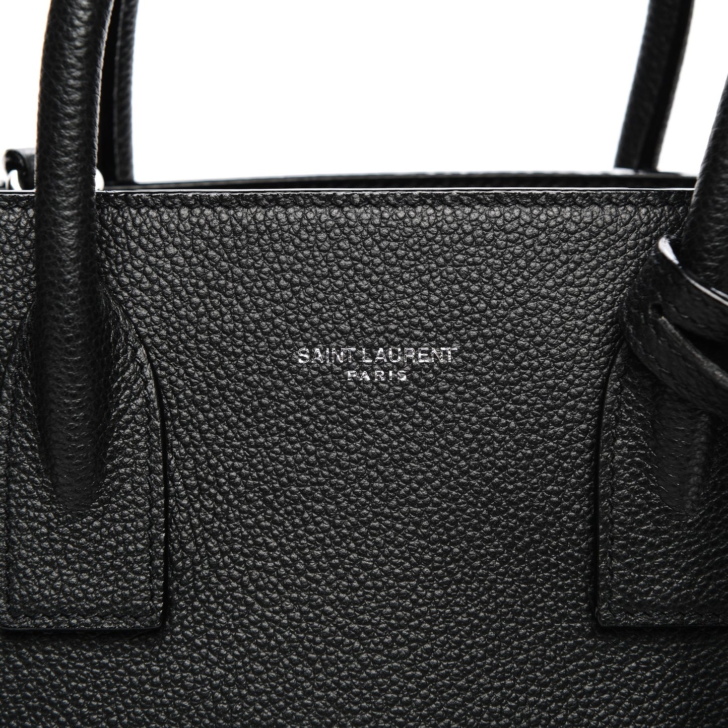 Grained Calfskin Baby Sac De Jour Black