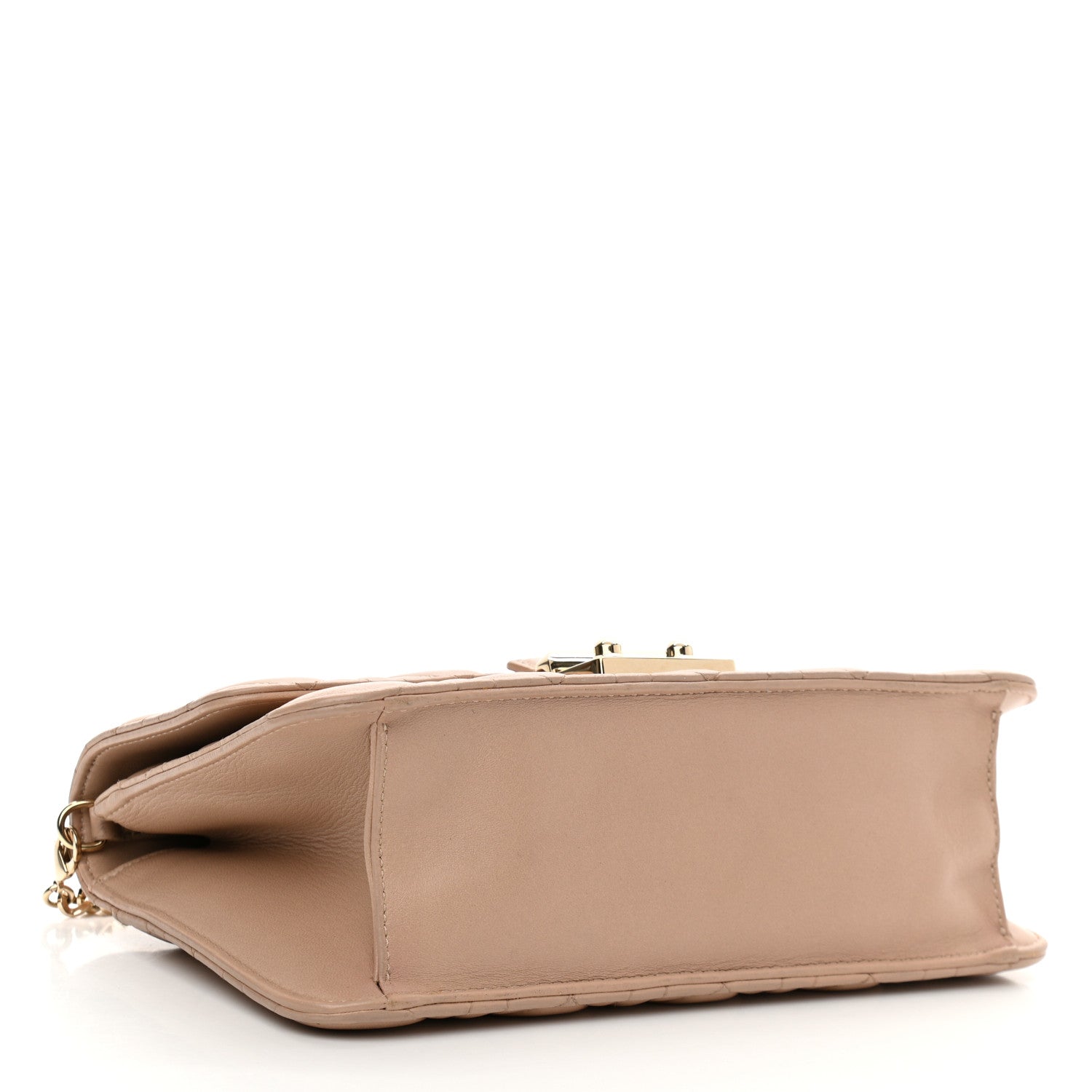 Christian Dior Pearly Lambskin Cannage Miss Dior Promenade Pouch Biege 4 of 11