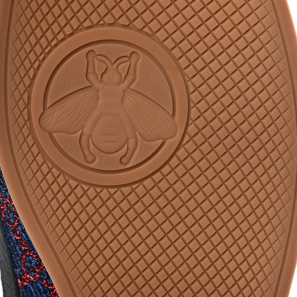 Gucci Lurex Calfskin Web GG Monogram Womens Falacer Sneakers 41 Iridescent Blue Iridescent Red Silver 8 of 10