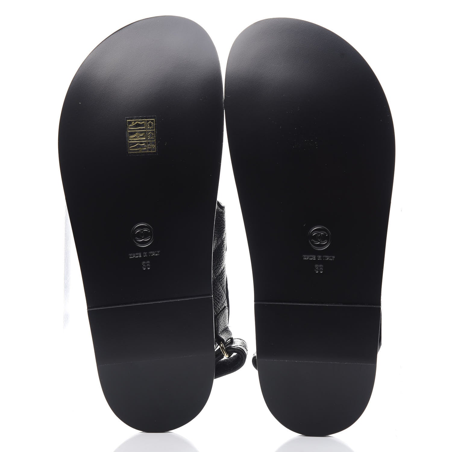 Chanel Grained Calfskin Velcro Dad Sandals 38 Black 6 of 11