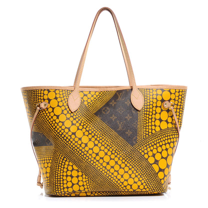 Louis Vuitton Monogram Kusama Waves Neverfull MM Yellow 1 of 7