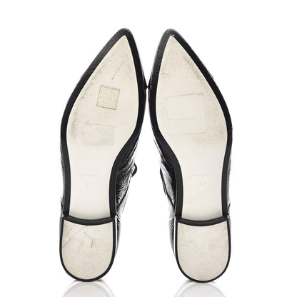 Chanel Patent Goatskin CC Lace Up Oxfords 36 Dark Navy 7 of 16