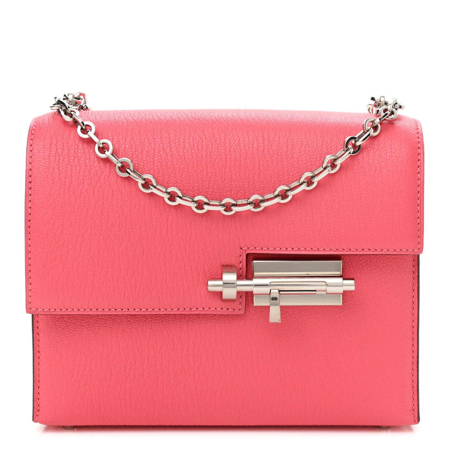 Chevre Chamkila Mini Verrou Chaine Bag Rose Lipstick