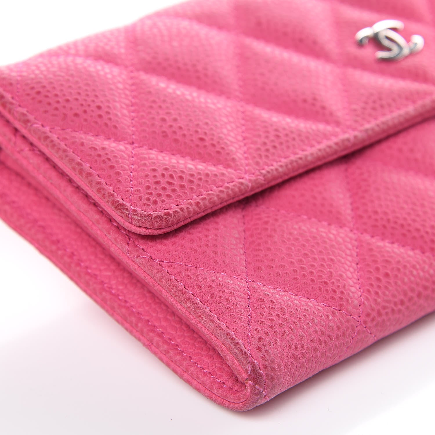 Chanel Iridescent Caviar Quilted Large Flap Wallet Pink 10 of 13