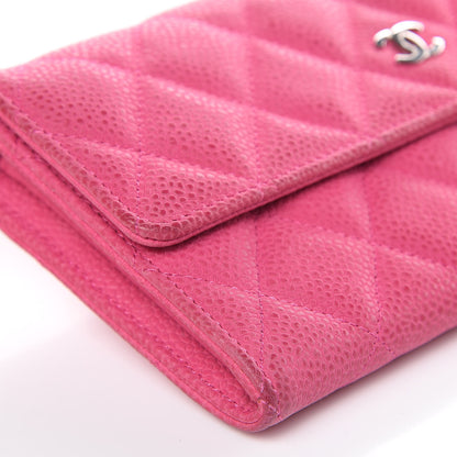 Chanel Iridescent Caviar Quilted Large Flap Wallet Pink 10 of 13