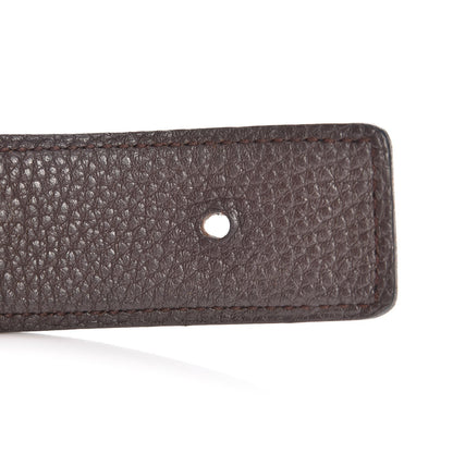 Hermes Box Togo 32mm Belt Strap 80 Black Chocolate 6 of 10