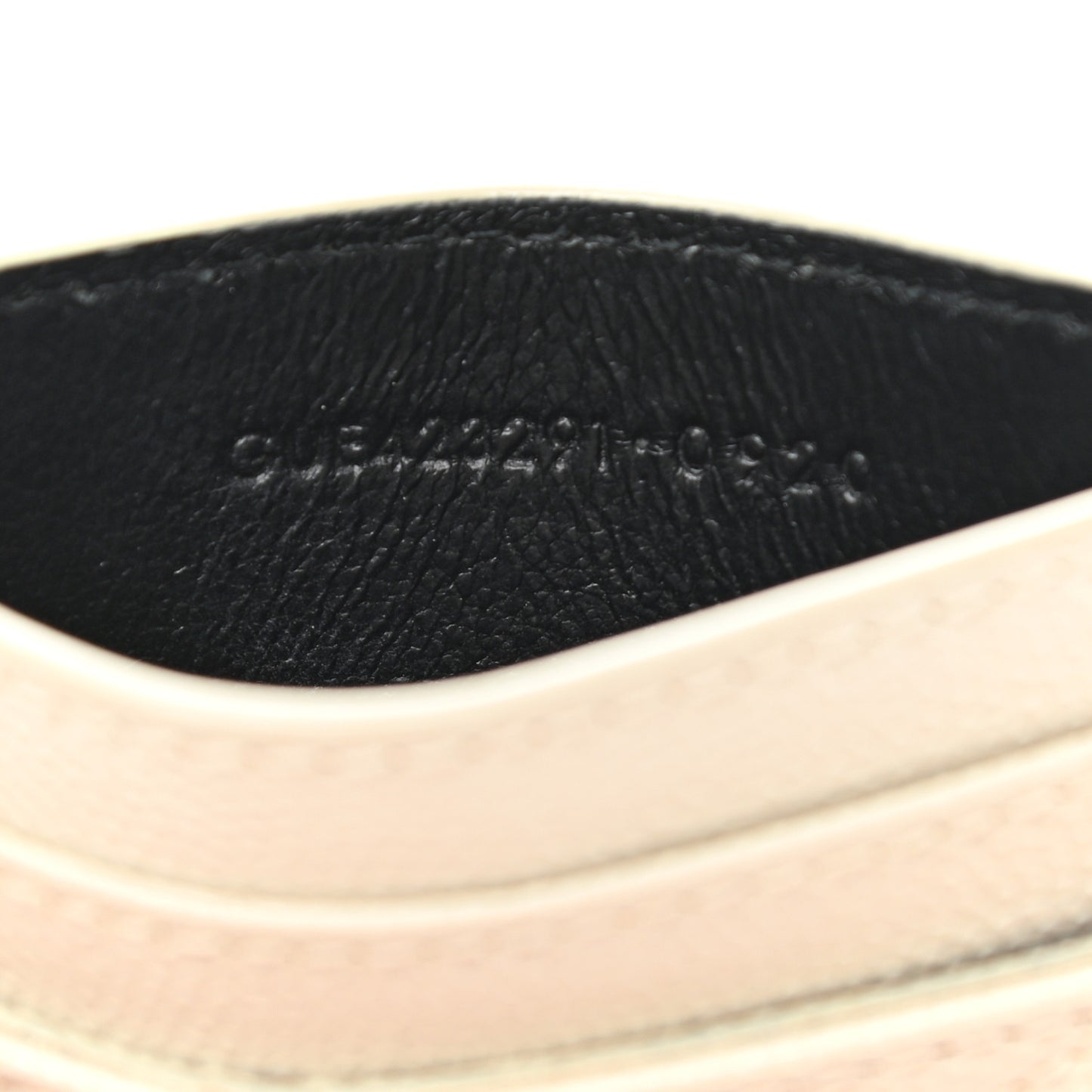 Grain De Poudre Matelasse Chevron Monogram Credit Card Case Sea Salt