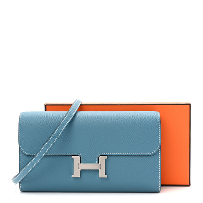 Hermes Epsom Constance Wallet To Go New Blue Jean 11 of 11