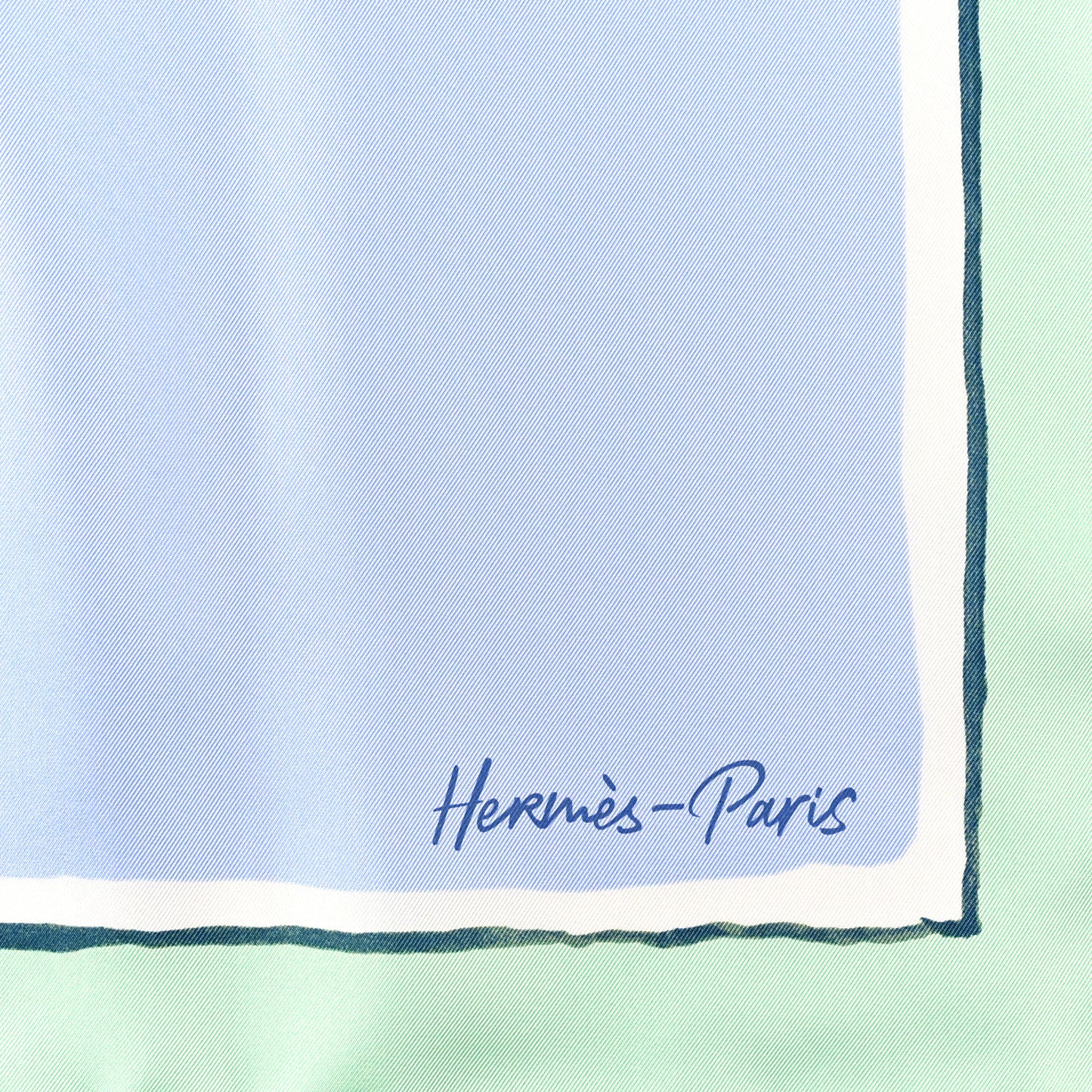 Silk Libre Comme Pegase Scarf 90 Vert D'eau Bleu Ciel Rose Nacre