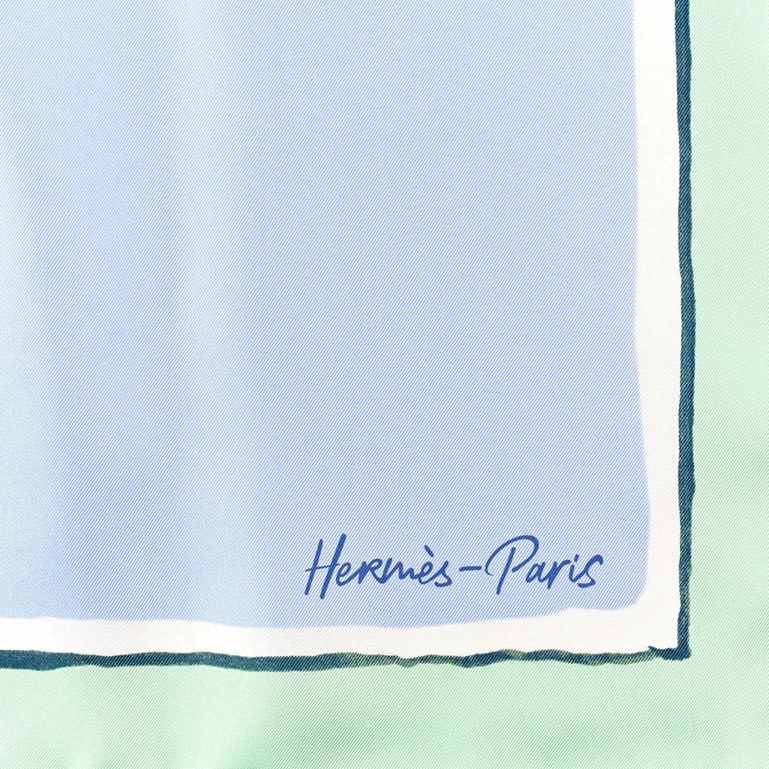 Hermes Silk Libre Comme Pegase Scarf 90 Vert D'eau Bleu Ciel Rose Nacre 2 of 4
