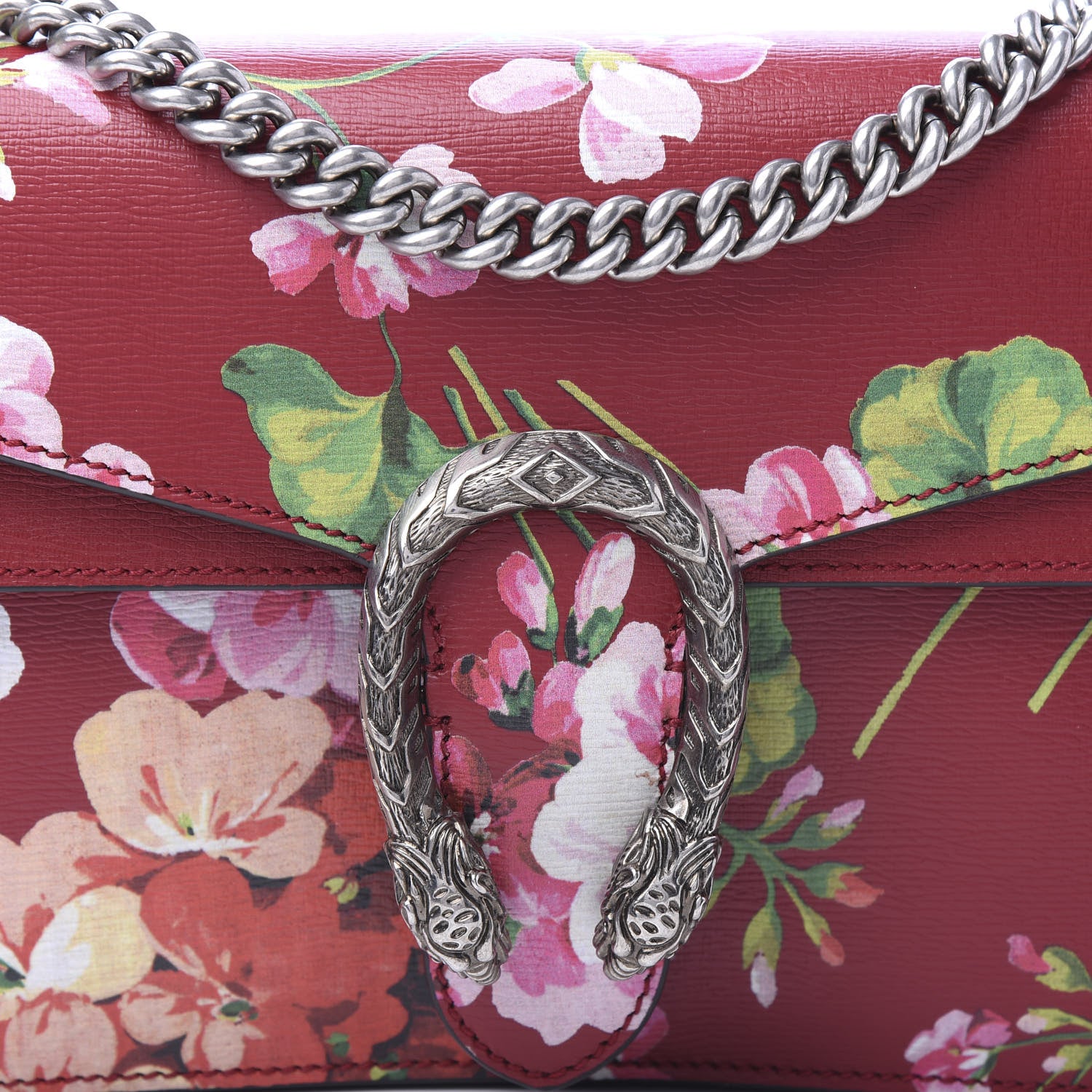Gucci Calfskin Blooms Print Small Dionysus Shoulder Bag Romantic Cherry Multicolor 11 of 11