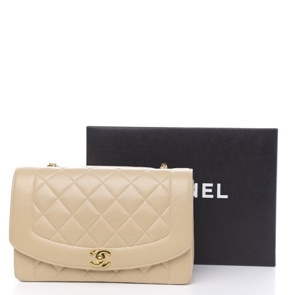 Chanel Lambskin Quilted Medium Single Flap Beige 17 of 17