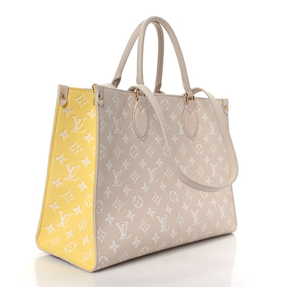 Louis Vuitton Empreinte Monogram Spring In The City Onthego MM Beige Pink Yellow 3 of 8