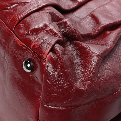 Chanel Glazed Calfskin Twisted Large Tote Red 11 of 11