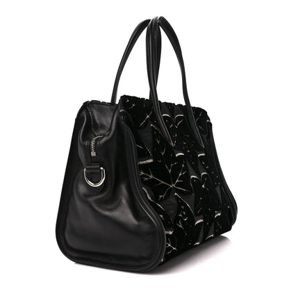 Alexander McQueen Velvet Shopper Tote Black 3 of 12