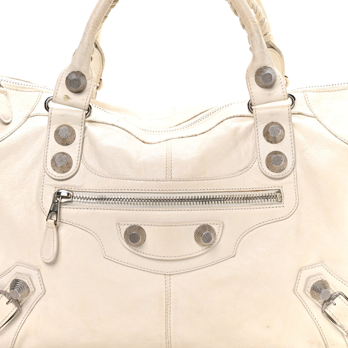 Balenciaga Agneau Giant 21 Silver Hardware Work White Light 9 of 13