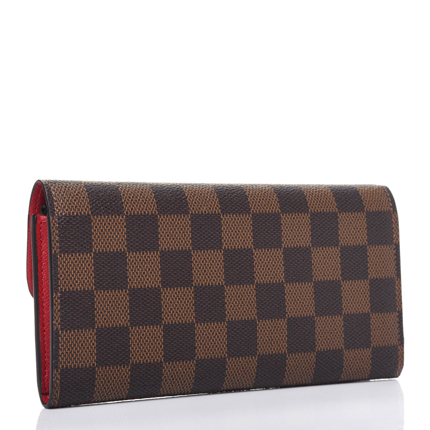 Damier Ebene Emilie Wallet Red