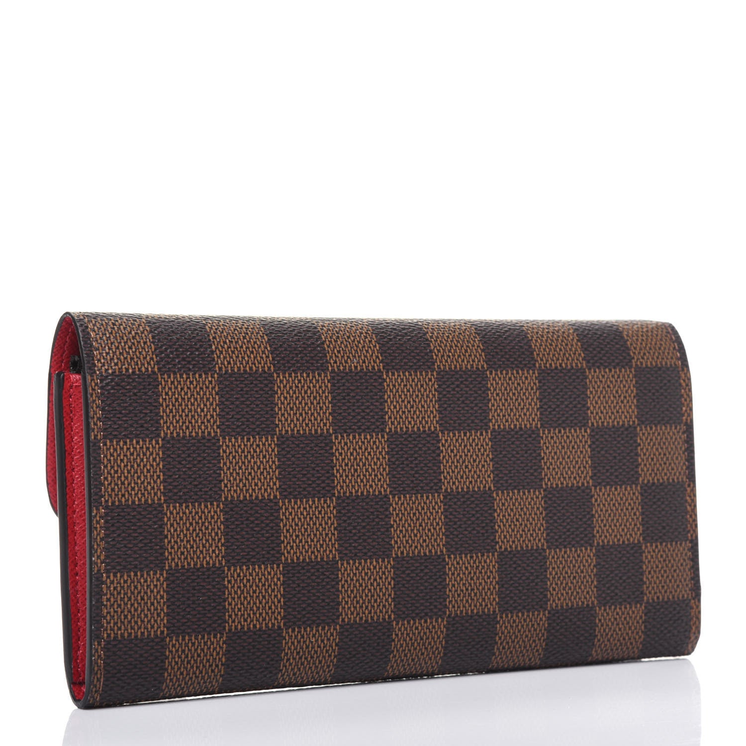 Louis Vuitton Damier Ebene Emilie Wallet Red 3 of 9